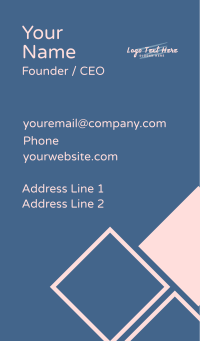 Cursive Generic Wordmark Business Card Design