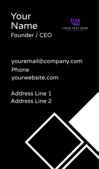 Professional Letter W Business Business Card Design