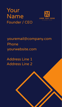 Construction Company Letter Z  Business Card Design