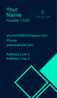 Digital AI Head  Business Card Design