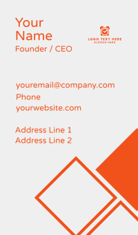 Orange Alarm Clock  Business Card Design