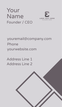 Technology Letter E Business Card Design