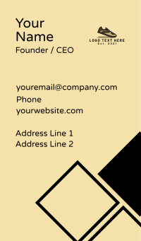 Brown Leather Footwear Business Card Design