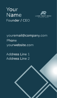 Professional Advertising Letter AR Business Card Design