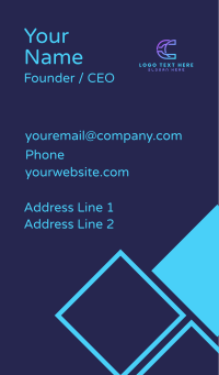 Generic Startup Letter C Business Card Design