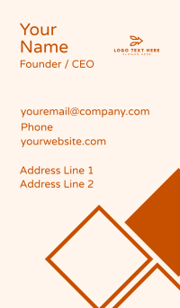Orange Arrow Letter D Business Card Design