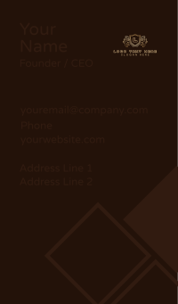 Luxury Lion Shield Business Card Design