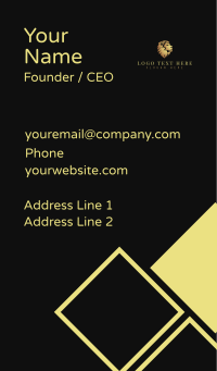 Expensive Luxury Lion Business Card Design