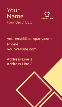 Simple Bull Head Business Card Design