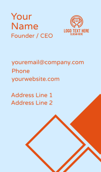 Digital Orange Trophy Business Card Design