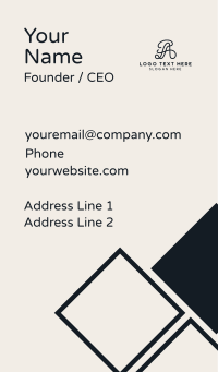 Creative Business Letter A Business Card Design