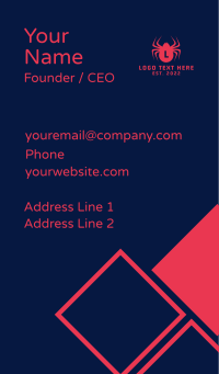 Spider Gaming Letter Business Card Design