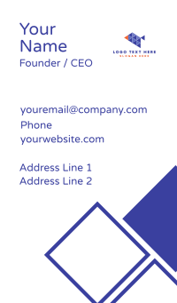 Triangle Purple Bird Business Card Design