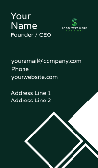 Plant Leaf Letter S Business Card Design