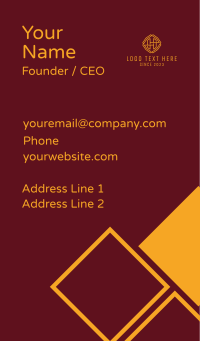 Gold Monoline Letter H Business Card Design