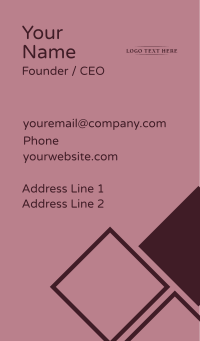 Luxurious Feminine Wordmark Business Card Design