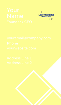 Quirky Sparkle Star Business Card Design