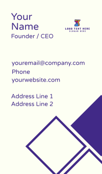 Colorful Number 3 Business Card Design