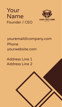 Brown Ethnic Lion Business Card Design