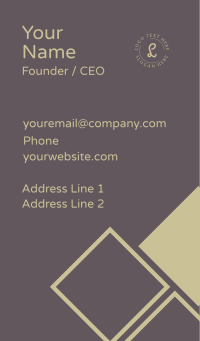 Luxury Feminine Minimalist Letter Business Card Design