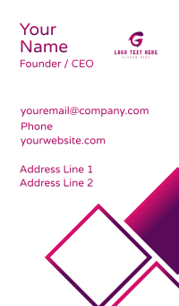 Business Company Letter G Business Card Design