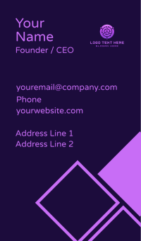 Purple Round Circuit Business Card Design