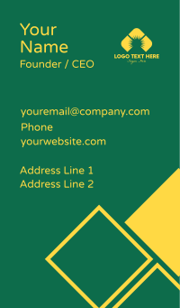 Yellow Mountain Sunrise Business Card Design