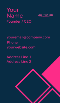 Pink Paint Wordmark Business Card Design
