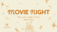 Quirky Movie Night Facebook Event Cover Image Preview