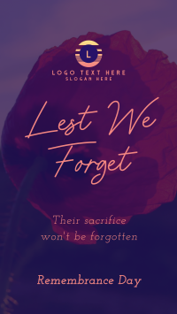 Remember Their Sacrifice Instagram Story Design
