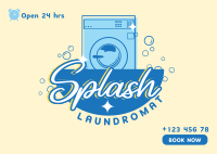 Splash Laundromat Postcard Image Preview