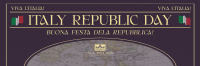 Retro Italian Republic Day Twitter Header Design