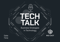 Tech Talk Podcast Postcard Design