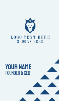 Blue Lion Crown  Business Card Design