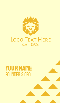 Golden Wild Lion Business Card Design