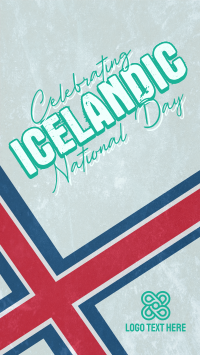 Geometric Icelandic National Day Instagram reel Image Preview