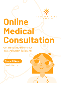Online Medical Consultation Poster Design