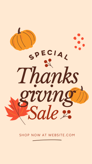Thanksgiving Sale Instagram story Image Preview