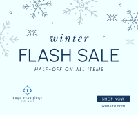 Winter Flash Sale Facebook Post Design