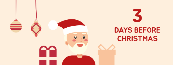 Santa Christmas Countdown Facebook Cover Design Image Preview