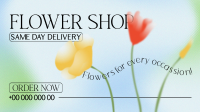 Flower Shop Delivery Facebook Event Cover Design