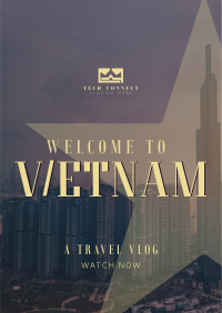 Vietnam Cityscape Travel Vlog Poster Image Preview