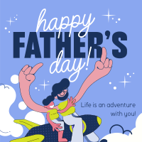 Playful Father's Day Greeting Instagram post Image Preview