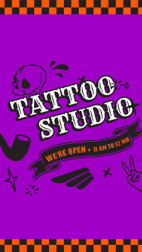Checkerboard Tattoo Studio YouTube Short Design