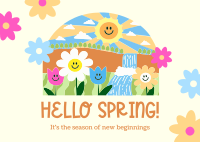 Blooming Season Postcard Design