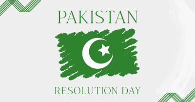 Pakistan Day Brush Flag Facebook ad Image Preview