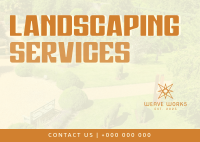 Clean Landscaping Service Postcard Image Preview