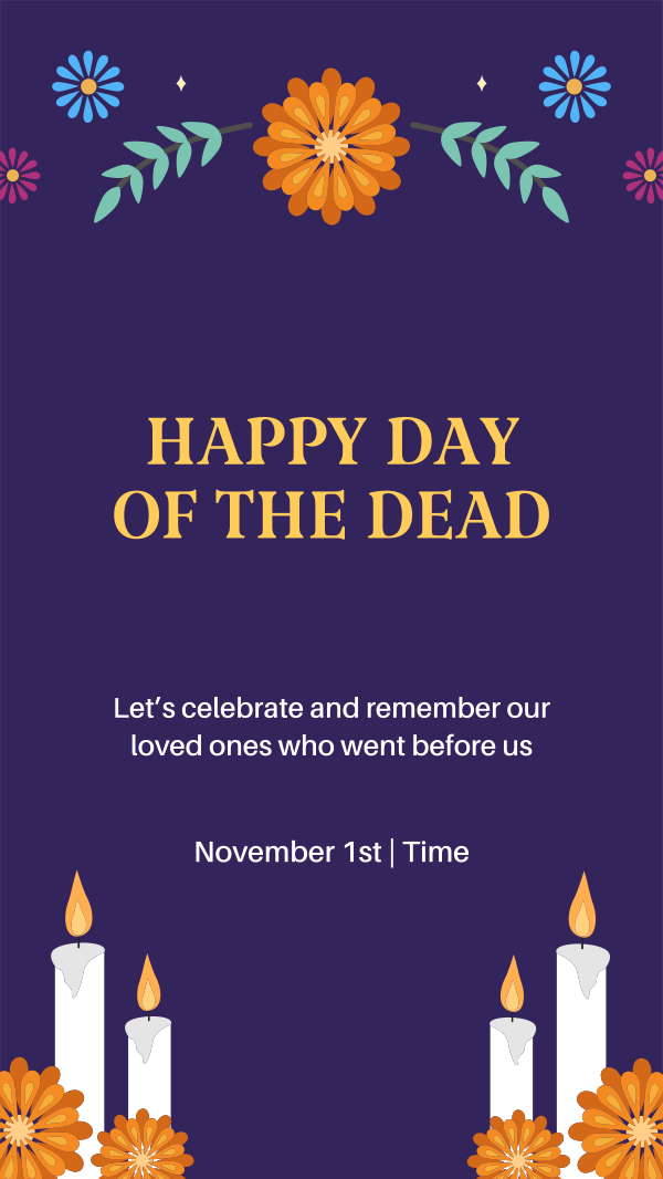 Day of the Dead Instagram Story Design Image Preview