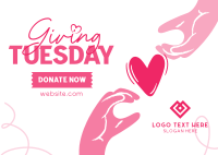 Give back this Giving Tuesday Postcard Design