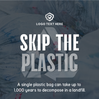 Sustainable Zero Waste Plastic Linkedin Post Design